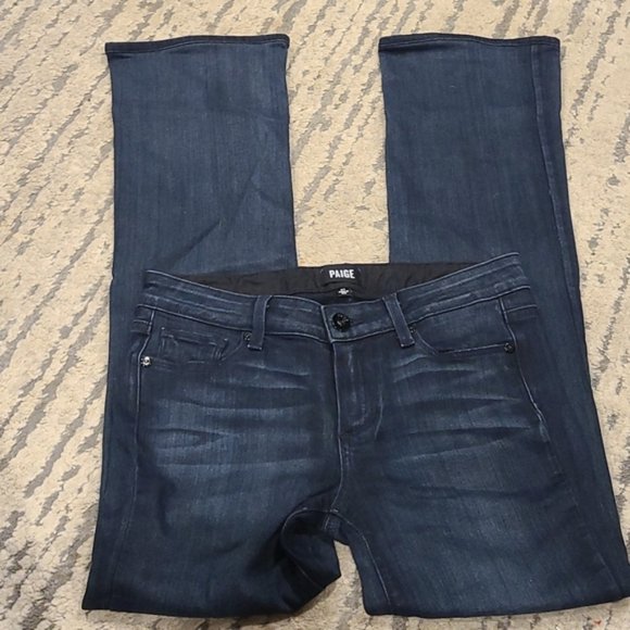 Paige Manhattan Bootcut Jeans in Clayton - Size 27 - Blue, Mid Rise, Denim - Picture 5 of 8